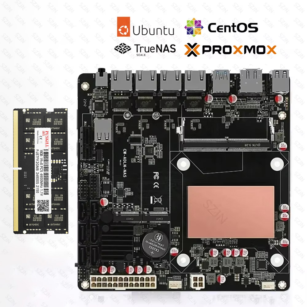 Nas Motherboard 8 Sata Mini Itx - Carte mère ITX N150 pour NAS,