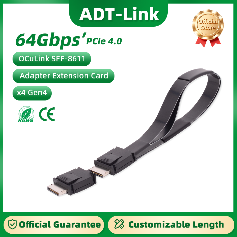 Oculink Egpu Mini Pc - ADT-Link PCI-E 4.0 X4 SFF-8611 mâle