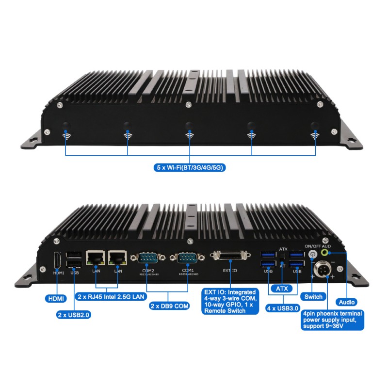 Fanless Industrial Pc Rs485 Core I7 - Ordinateur industriel robuste sans ventilateur, Core