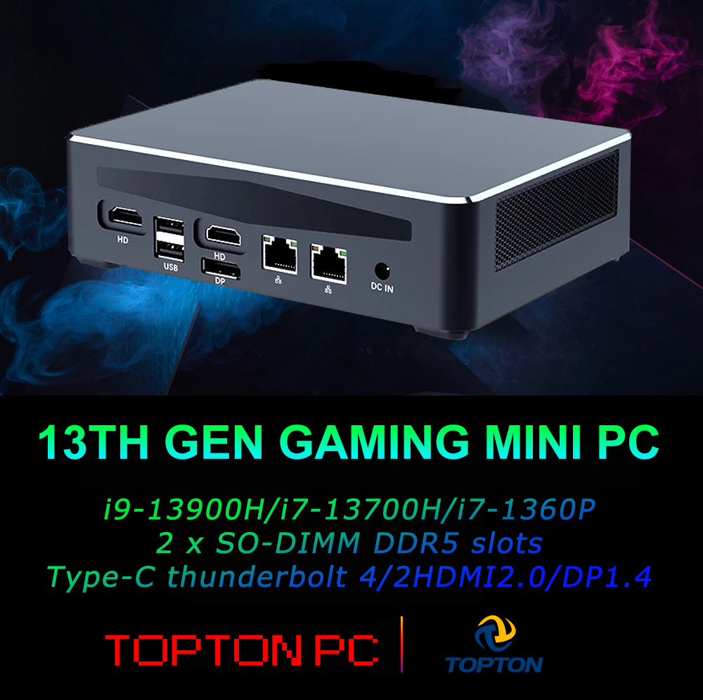Intel Core I9 13900H Mini Pc - Ordinateur de bureau puissant avec Triple