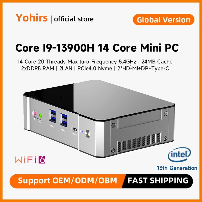 Intel Core I9 13900H Mini Pc - Yohirs-Mini PC de jeu 13th Isabel