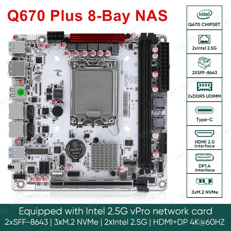 Carte mère NAS Mini-ITX Q670 | - Nas Motherboard 8 Sata Mini Itx avis et prix