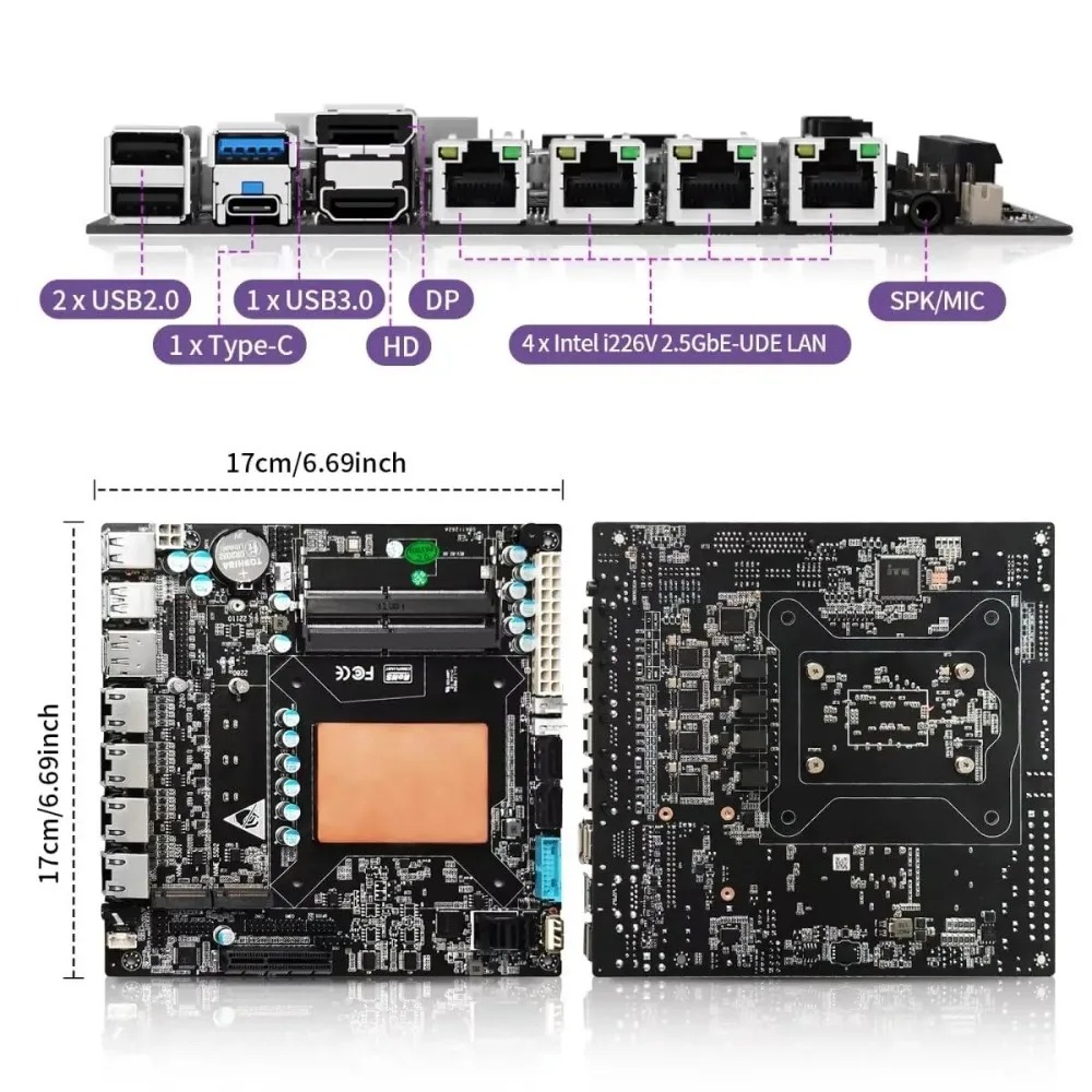 Carte mère NAS ITX avec proces - Nas Motherboard 8 Sata Mini Itx avis et prix