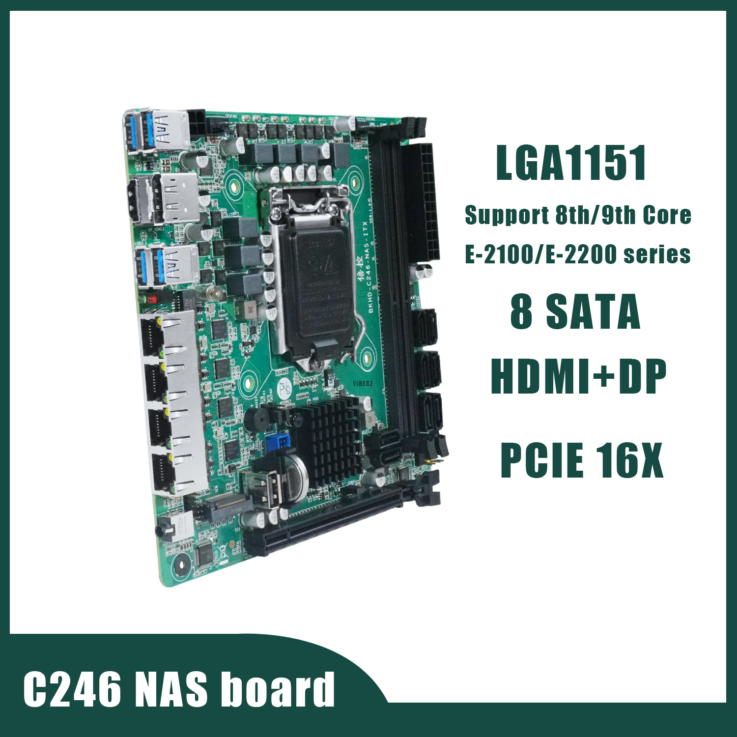 Carte mère NAS C246 8 SATA 3.0 - Nas Motherboard 8 Sata Mini Itx avis et prix