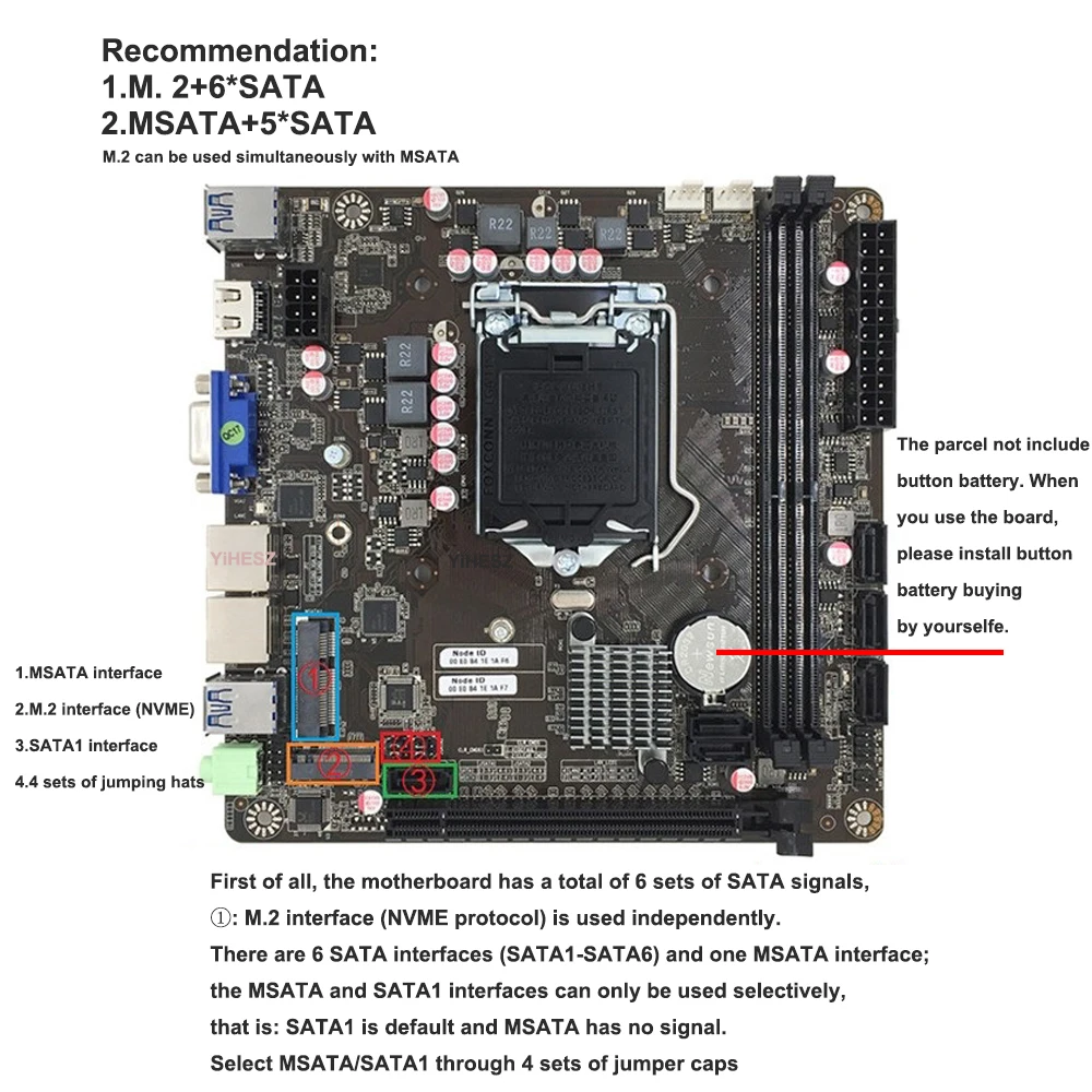 Carte mère B365 Mini-ITX LGA 1 - Nas Motherboard 8 Sata Mini Itx avis et prix
