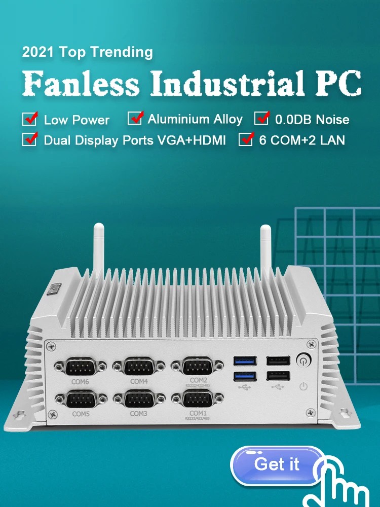 PC industriel sans ventilateur - Fanless Industrial Pc Rs485 Core I7 avis et prix
