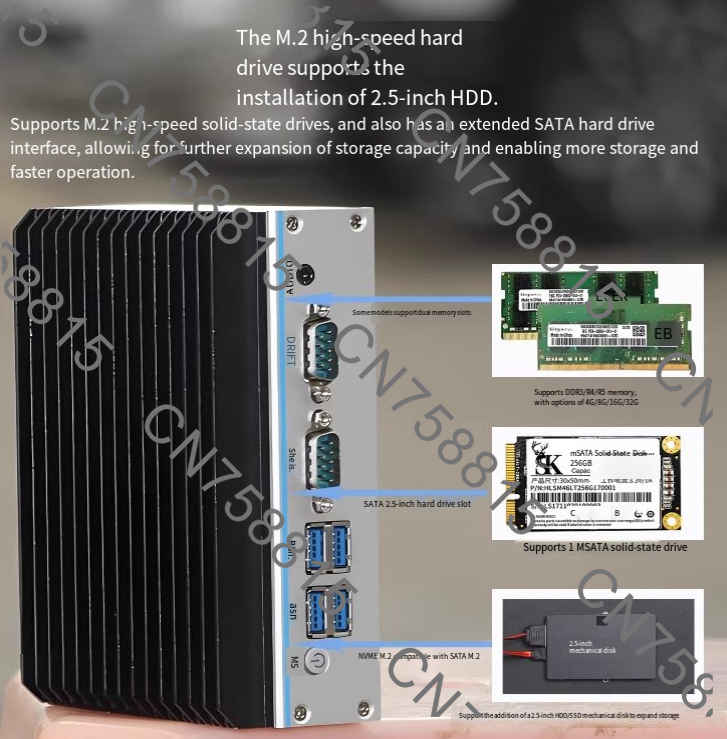 PC industriel embarqué entière - Fanless Industrial Pc Rs485 Core I7 avis et prix