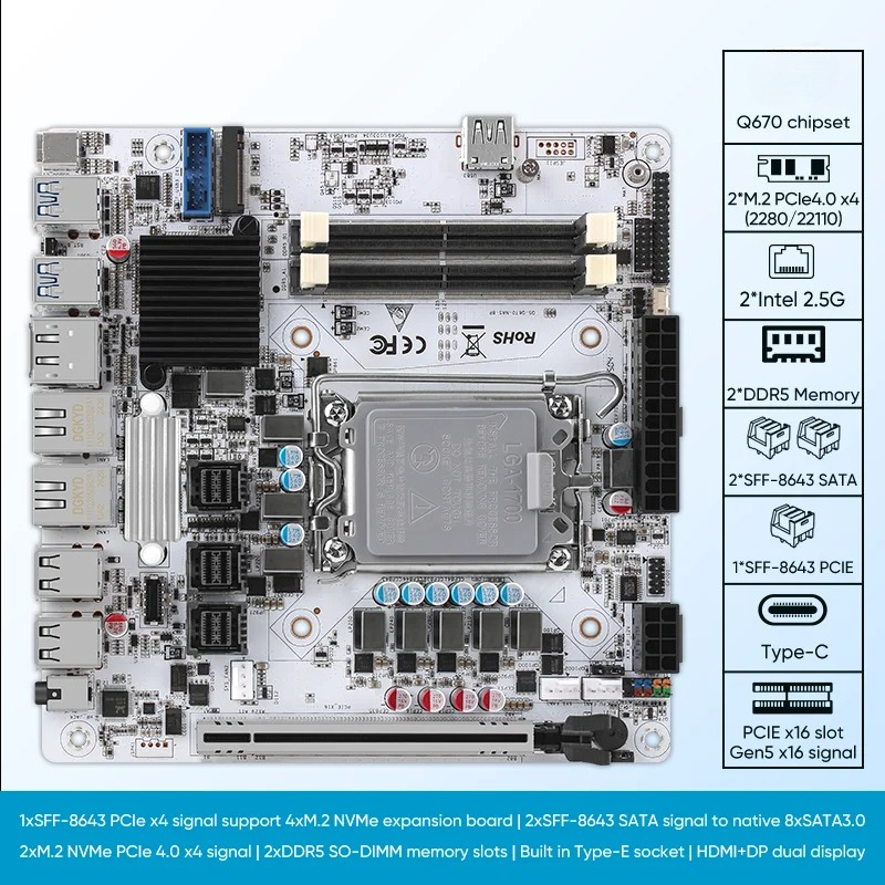 12/13/14e génération Nas carte - Lga1700 Itx Motherboard Ddr5 avis et prix