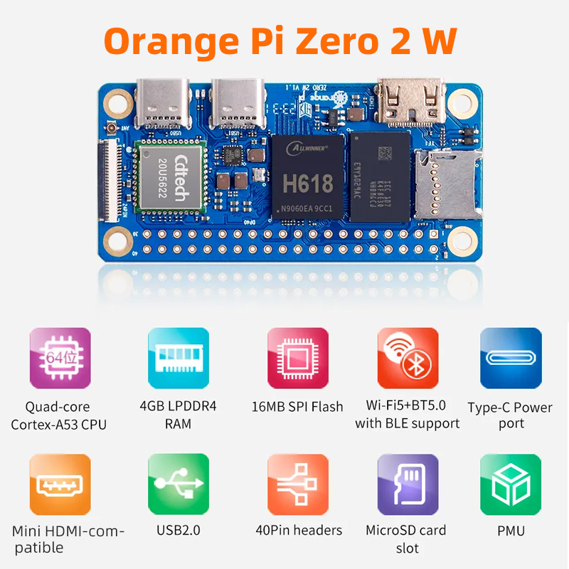 Orange Pi Zero 2W 4GB 2GB 1.5G - Rockchip Rk3588 Development Board avis et prix