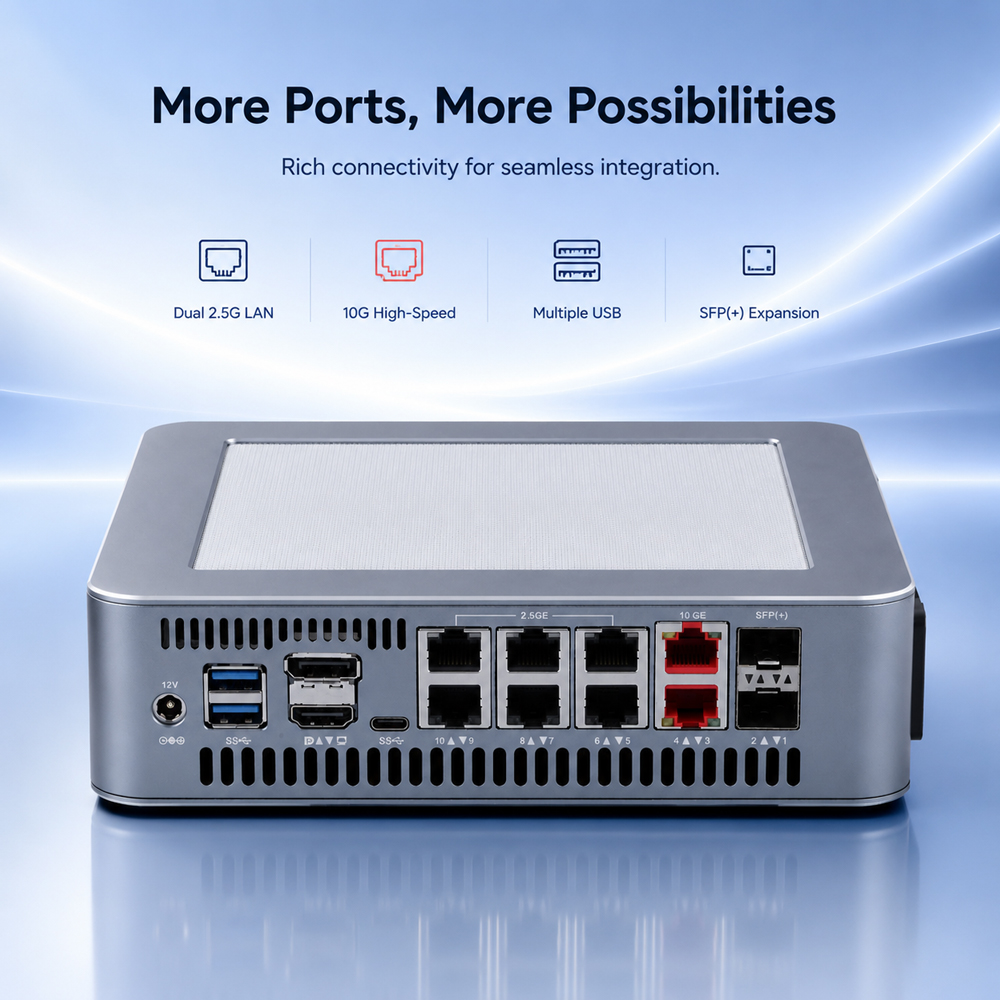 Mini PC Qotom Q51551ST Intel C - Dual Lan 10G Sfp+ Mini Pc avis et prix